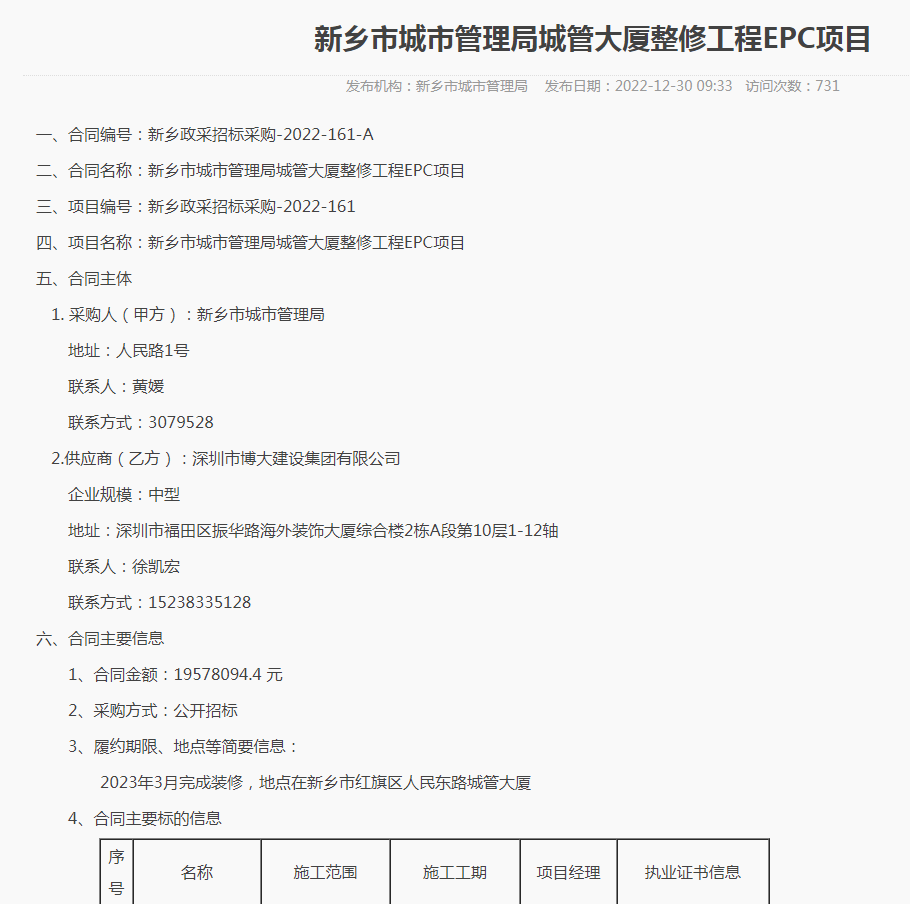 新乡市工商行政管理局最新项目概览