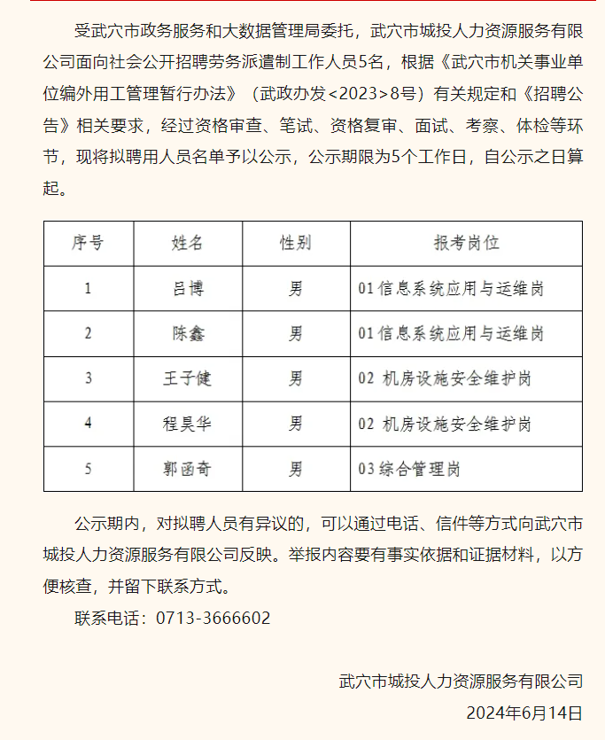 武穴市数据和政务服务局最新招聘公告详解